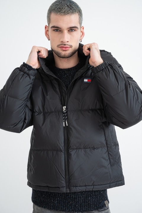 Tommy Jeans, Зимно яке с лого, Черен