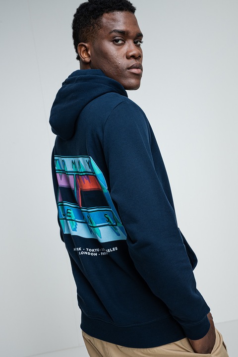 Tommy Jeans, Стандартно худи с лого, Тъмносин