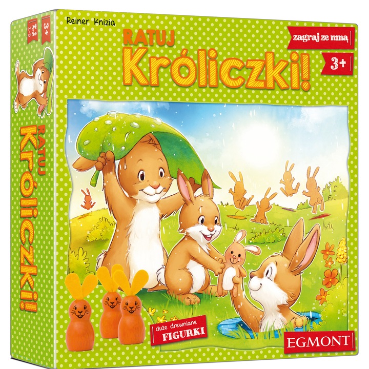 Mentsd meg a nyulakat! Társasjáték, Egmont, oktató jellegű, színes, 2-4 játékos