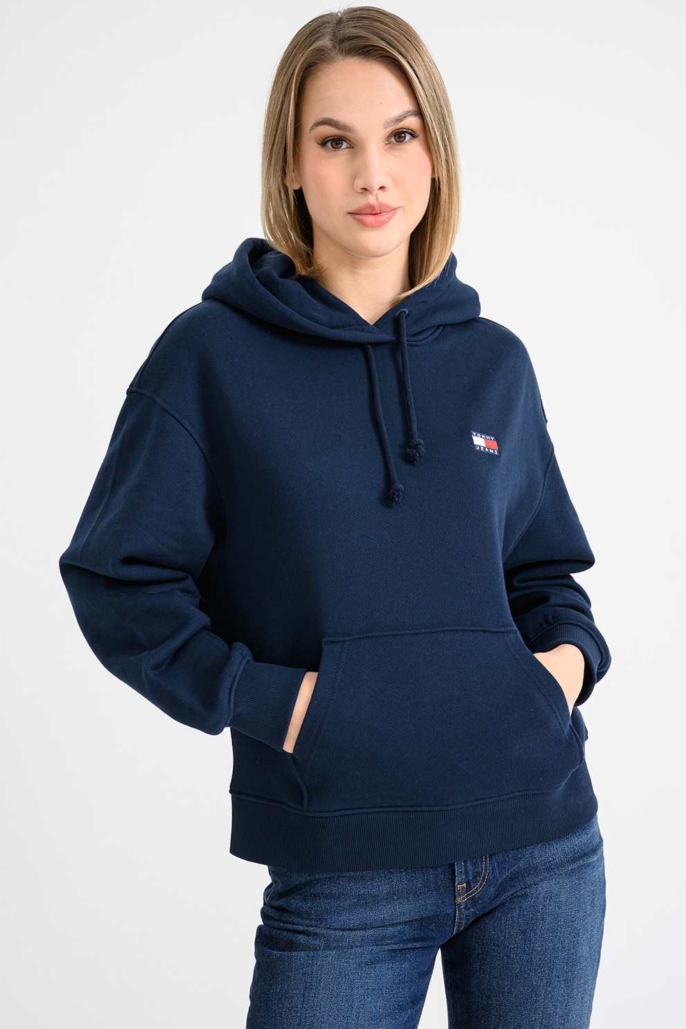 Tommy Jeans, Hanorac cu buzunar kangaroo, Bleumarin, M - eMAG.ro