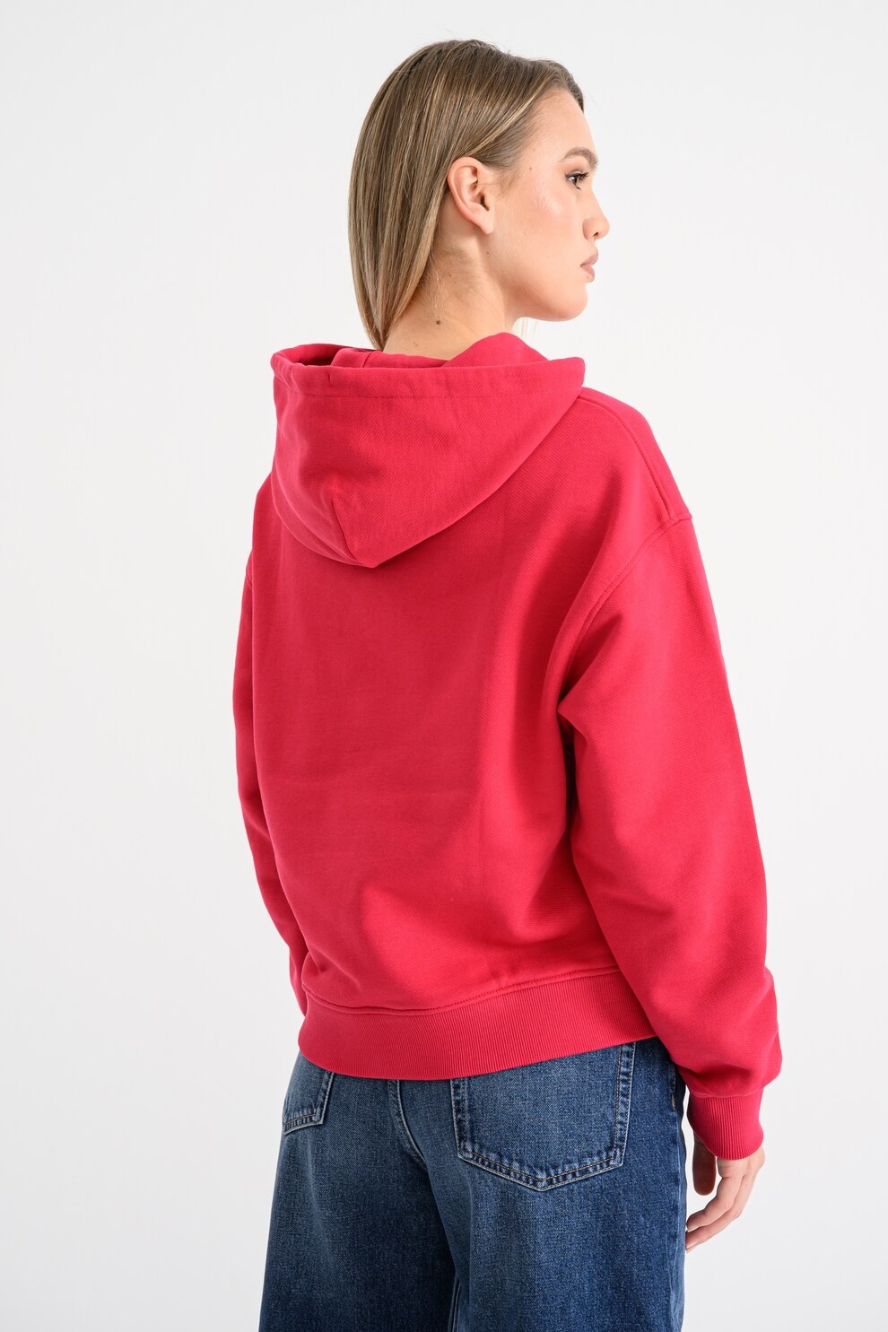 Tommy Jeans, Hanorac cu buzunar kangaroo, Roz aprins, L - eMAG.ro