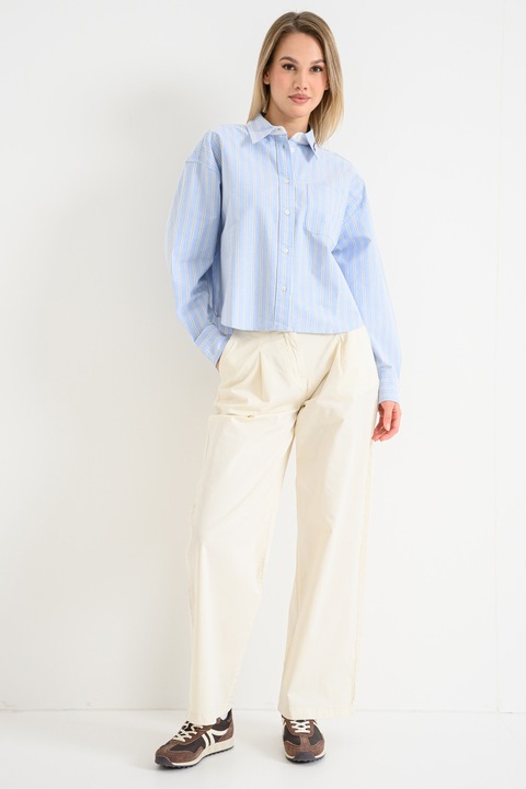 Tommy Jeans, Ejtett ujjú ing, Fehér/Fekete/Levendulakék