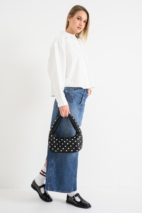 Tommy Jeans, Ejtett ujjú ing, Fehér