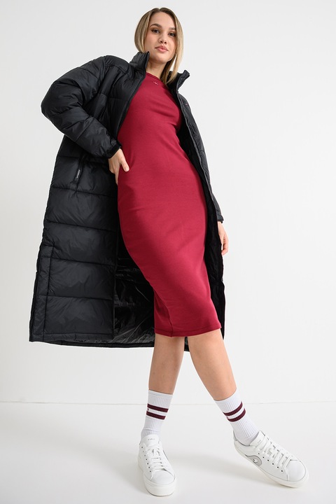 Tommy Jeans, Geaca lunga rezistenta la apa, Negru