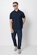 CALVIN KLEIN JEANS, Tricou polo de bumbac pique, Bleumarin, M