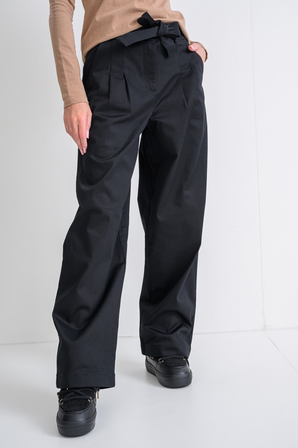 CALVIN KLEIN JEANS, Pantaloni lejeri cu snur de ajustare asortat, Negru, 2