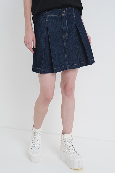 CALVIN KLEIN JEANS, Fusta scurta din denim, Albastru inchis, 25