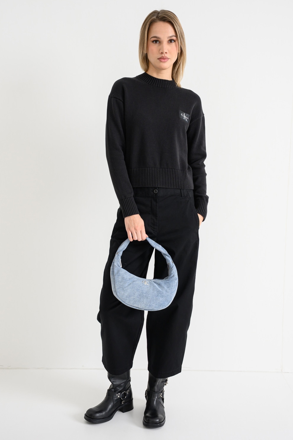 Tommy Jeans, Pulover cu decolteu la baza gatului si striatii, Rosu