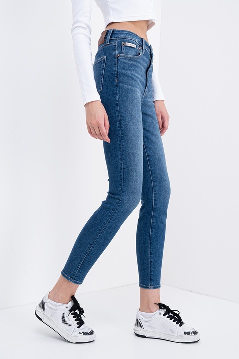 CALVIN KLEIN JEANS, Скъсени скини дънки, Син
