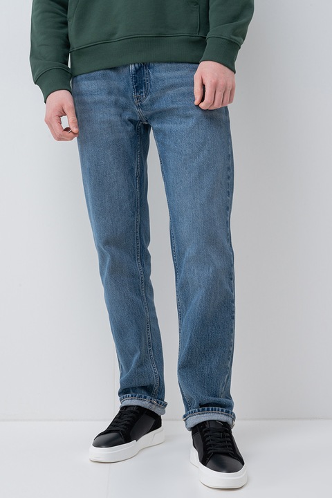 CALVIN KLEIN JEANS, Straight fit farmernadrág, Kék