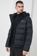 CALVIN KLEIN JEANS, Непромокаемо зимно яке с цип и пухена вата, Черен
