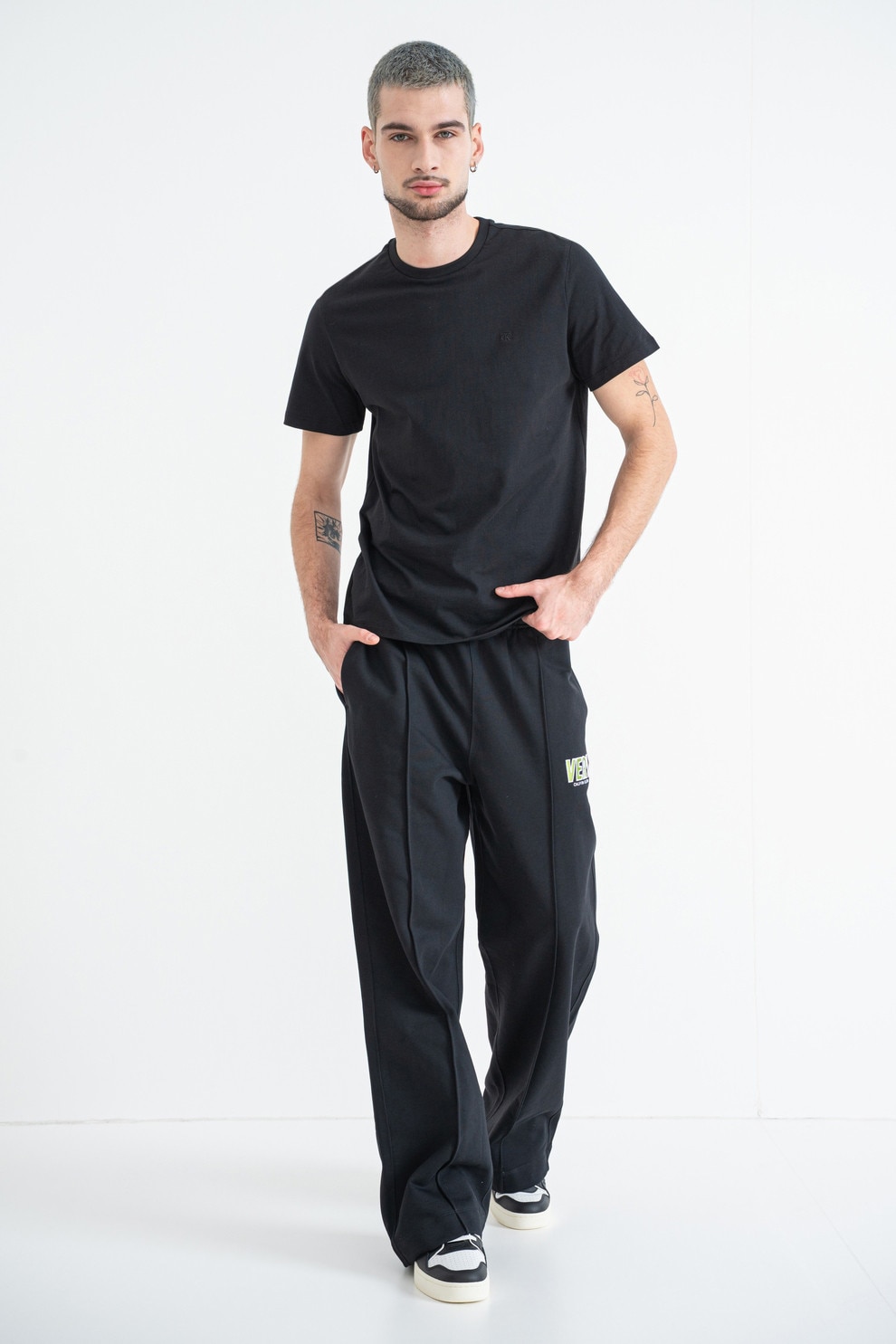 CALVIN KLEIN JEANS, Tricou cu detaliu logo, Negru, L