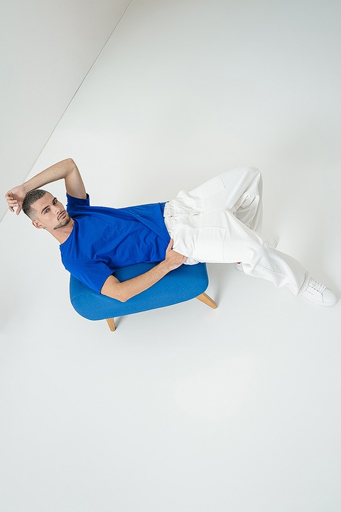 CALVIN KLEIN JEANS, Póló logós részlettel, Királykék