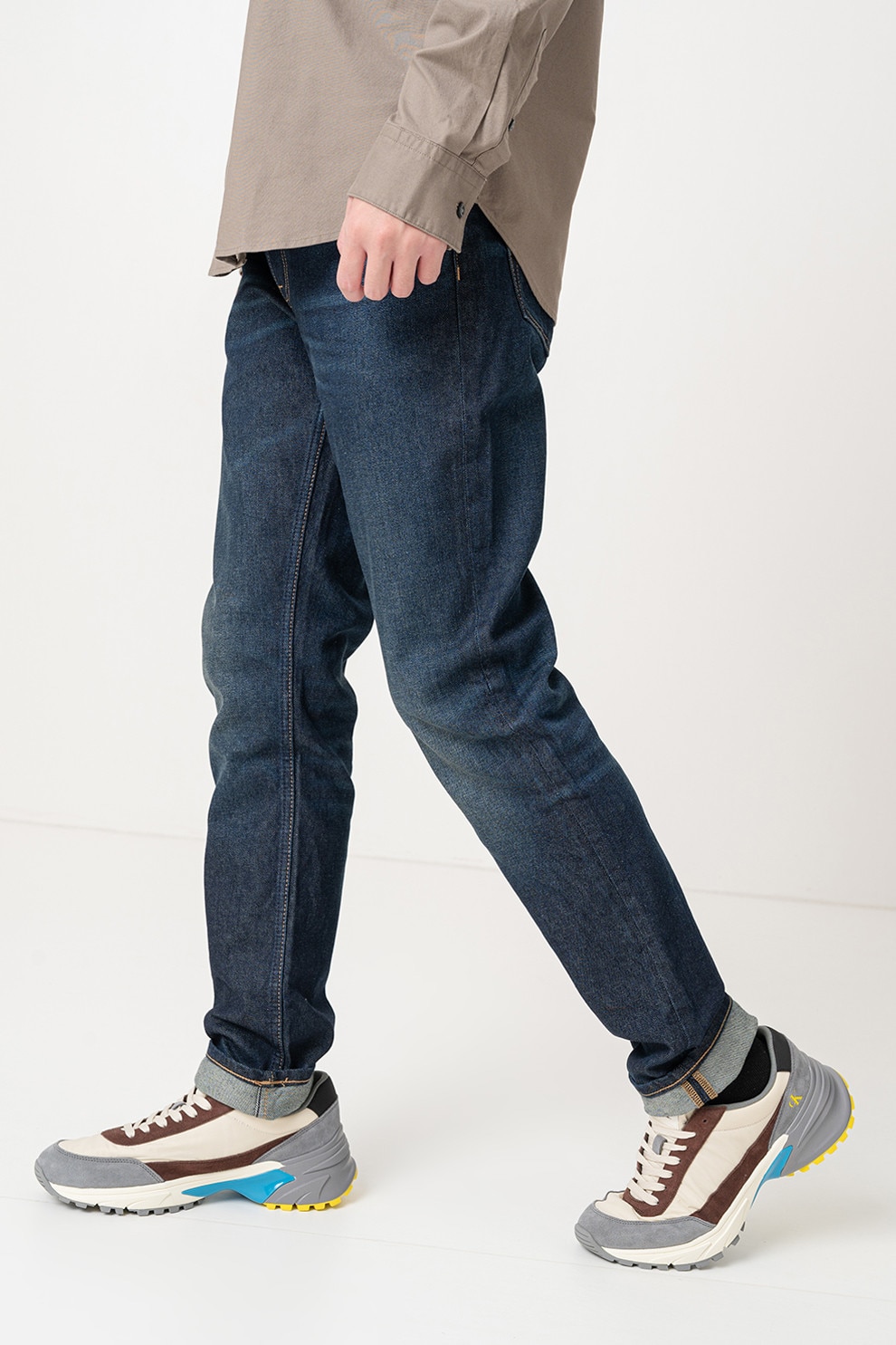 CALVIN KLEIN JEANS, Blugi regular fit cu model cu 5 buzunare, Bleumarin, W30-L32