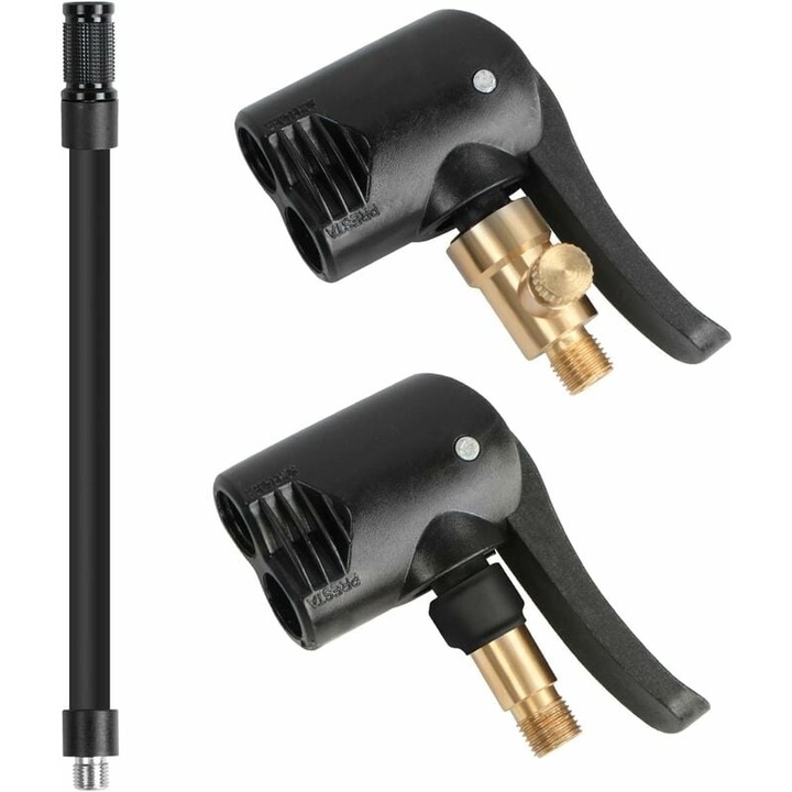 Adaptor de supapa pentru anvelope auto, negru