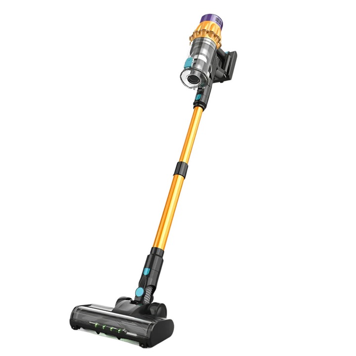 Akkus porszívó, 650 W, 55 kPa szívóerő, HEPA szűrő, LED kijelző, arany és lila színben