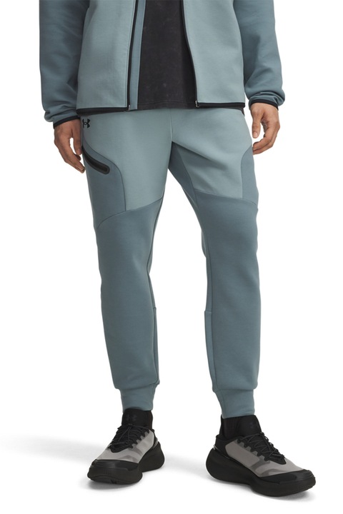 Under Armour, Pantaloni jogger slim fit din fleece Unstoppable, Gri cenusiu