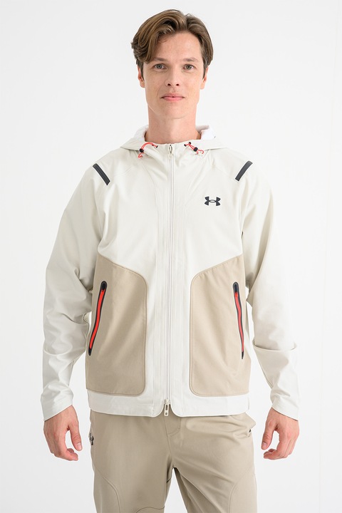 Under Armour, Jacheta pentru antrenament Unstoppable, Kaki/Crem