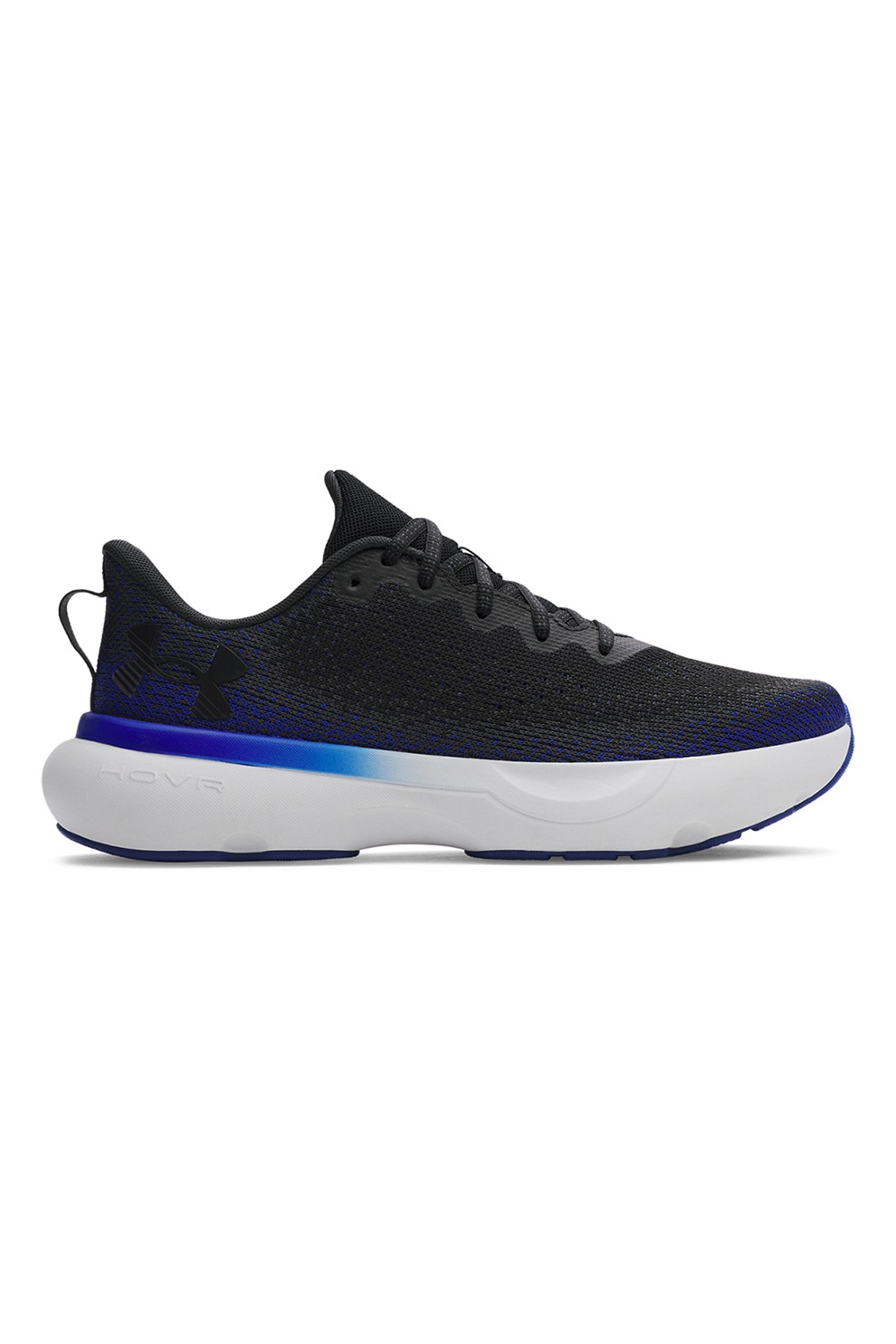 Under Armour, Pantofi din tricot pentru alergare Infinite, Negru, Albastru royal, 8.5