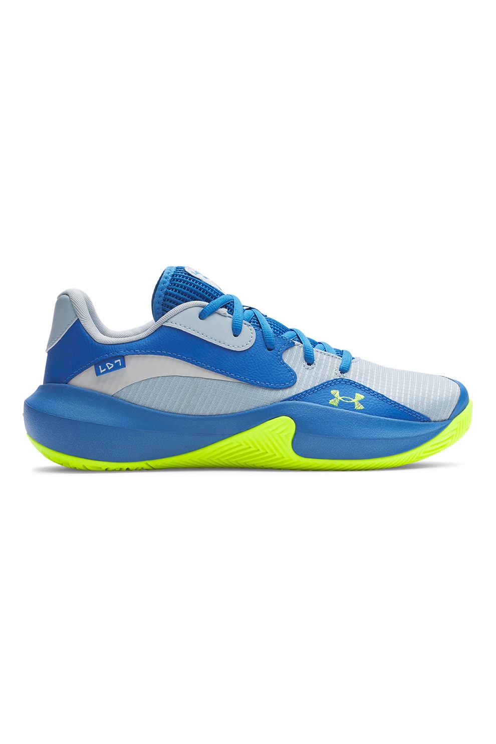 Under Armour, Pantofi low-cut pentru baschet Lockdown 7, Albastru pal, Albastru, 8.5