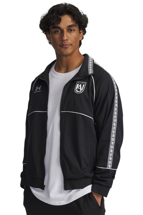 Under Armour, Jacheta cu fermoar pentru antrenament 96 Terrace, Alb/Negru