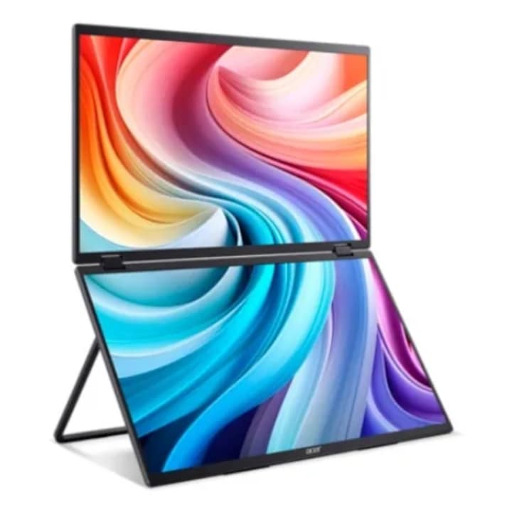 Acer 18,5" PD193QEb Összecsukható Hordozható IPS LED Monitor, Full HD 1920 x 1080, HDMI, 100 Hz, 4 ms Fekete
