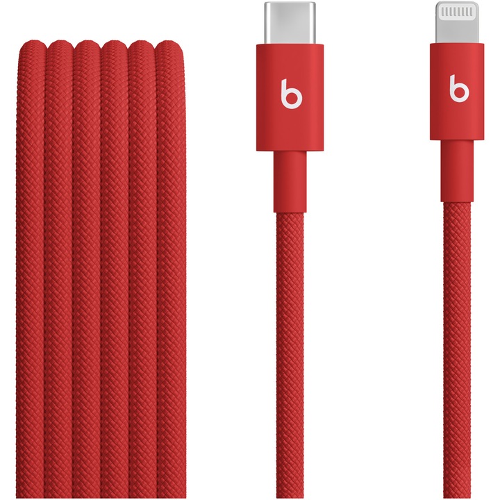 Cablu BEATS USB-C TO LIGHTNING WOVEN CABLE (1.5 M) - RAPID RED