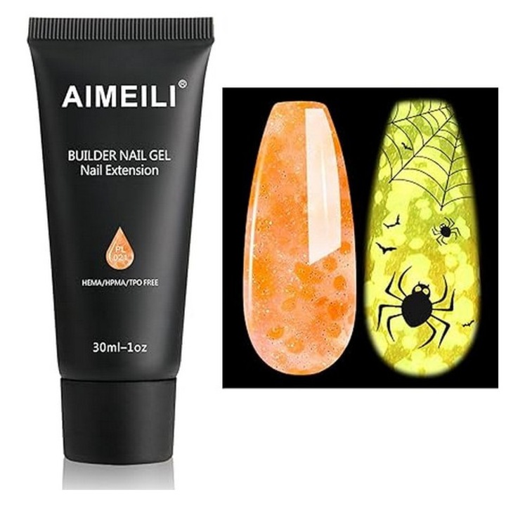 Gel de extensie pentru unghii, constructor luminos, fara Hema, culoarea 021 orange, AIMEILI