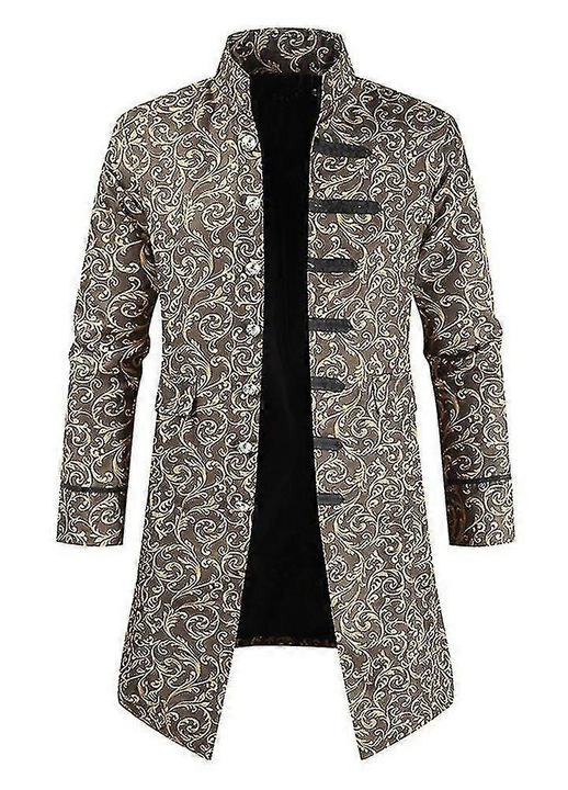 barbati, imprimeu, bumbac, Maro/Galben