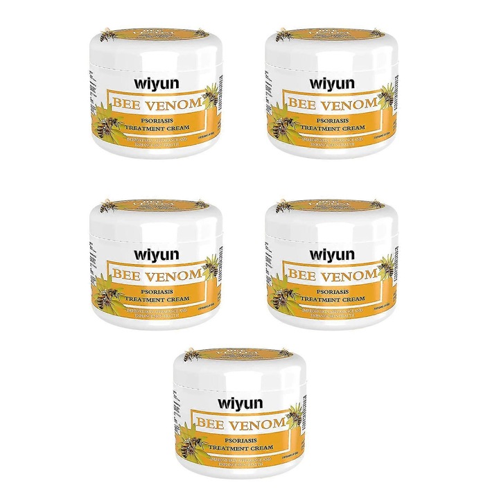 Crema cu venin de albine pentru psoriazis wiyun, set 5 bucati, 30g, pentru calmarea pielii