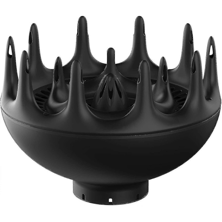 Diffúzor göndör hajra, Black Orchid, extra nagy kivitel, 1,8 hüvelyk, fekete