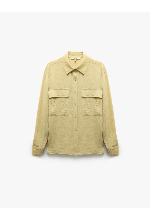 KOTON, Camasa cu buzunare pe piept, Kaki, XS