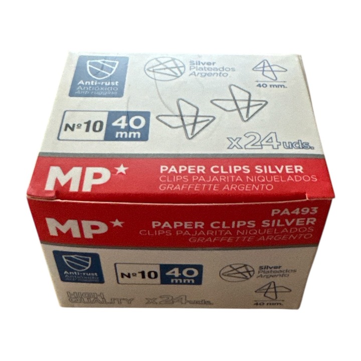 Iratkapcsok - nikkel 40 mm 24 db/szett