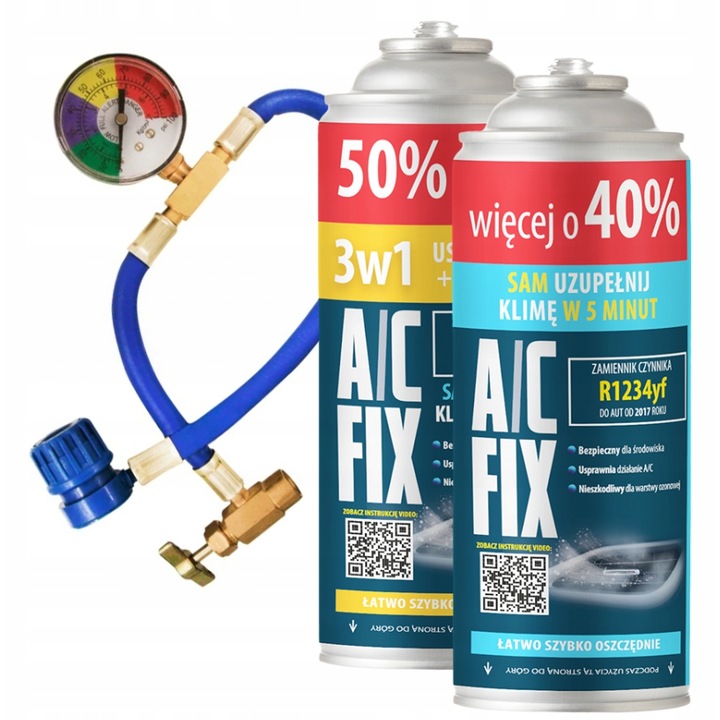 A/C FIX Etansant 3in1 + GAZ R1234YF +40% + MANOMETRU