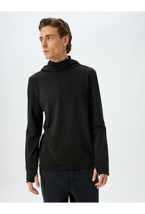 KOTON, Hanorac cu fante pentru degete, Negru