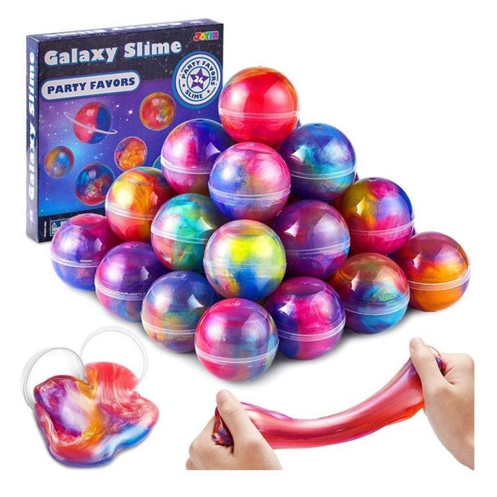 Set pasta interactiva, JOYIN, slime, netoxic, multicolor, 24 buc, 30g fiecare