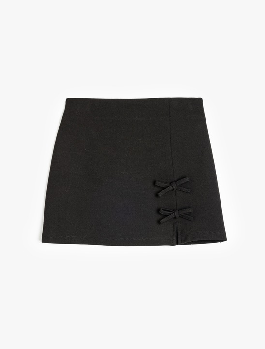 KOTON, Fusta mini cu slit lateral, Negru, 146-152 CM