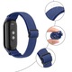 Еластична найлонова каишка за Xiaomi Mi Band 8 / 9 / 10 – регулируема, сребриста метална закопчалка, бордо