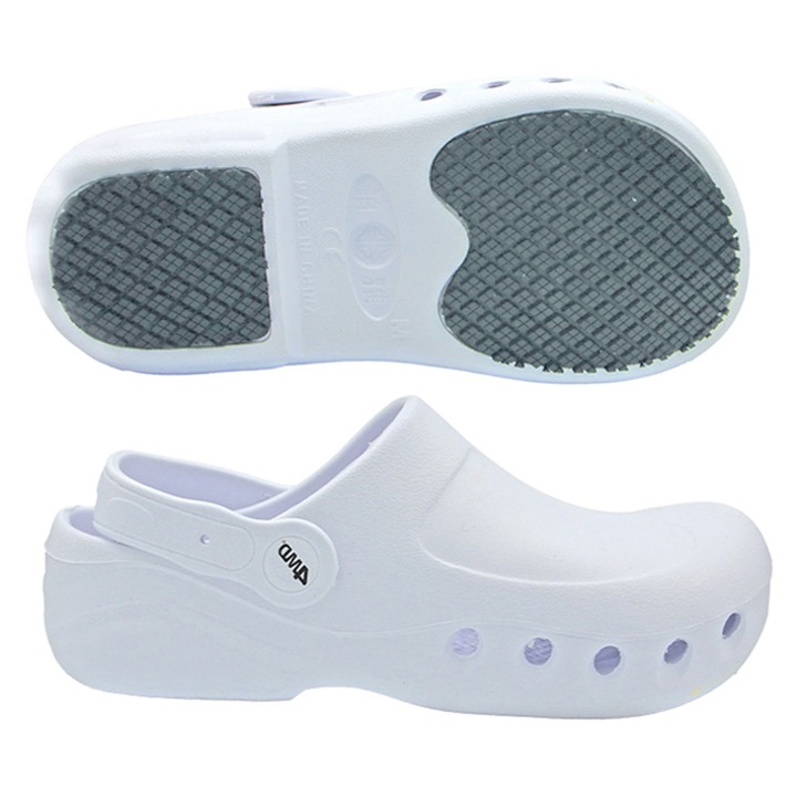 Slapi barbati 4WRK MS DOVE WH, alb, confortabili, 44-45 EU