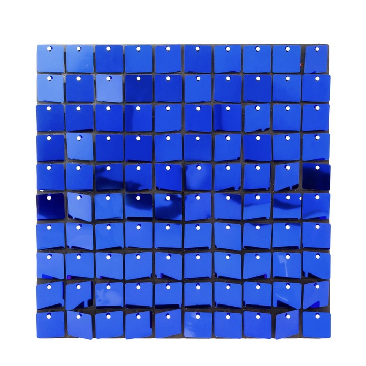 Dekoratív csillámos panel, Moduláris, Összekapcsolható, Ideális Fotósarokba, Glam dekoratív háttér, 30x30 cm, Sötétkék