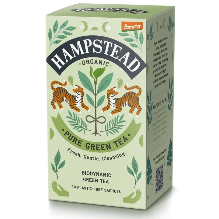 Hampstead bio Pure Green Tea - zöld tea - demeter 20 filter 40g