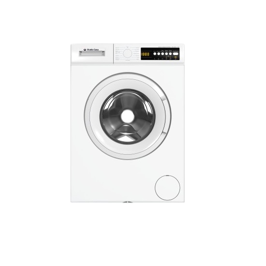 Masina de spalat rufe Studio Casa Bianco WMLED1207 New, 7 kg, 1200 Rpm, Clasa energetica A, 15 programe de spalare, Display digital, 5 functii auxiliare, Alb