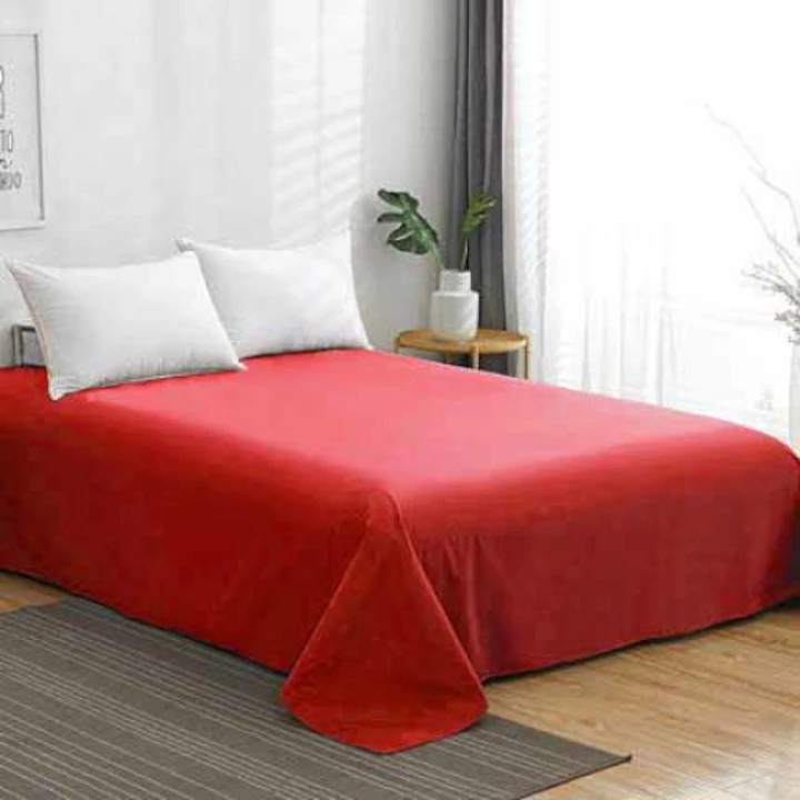 Cearșaf din bumbac 100% Sofy® – roșu închis 100 * 220cm