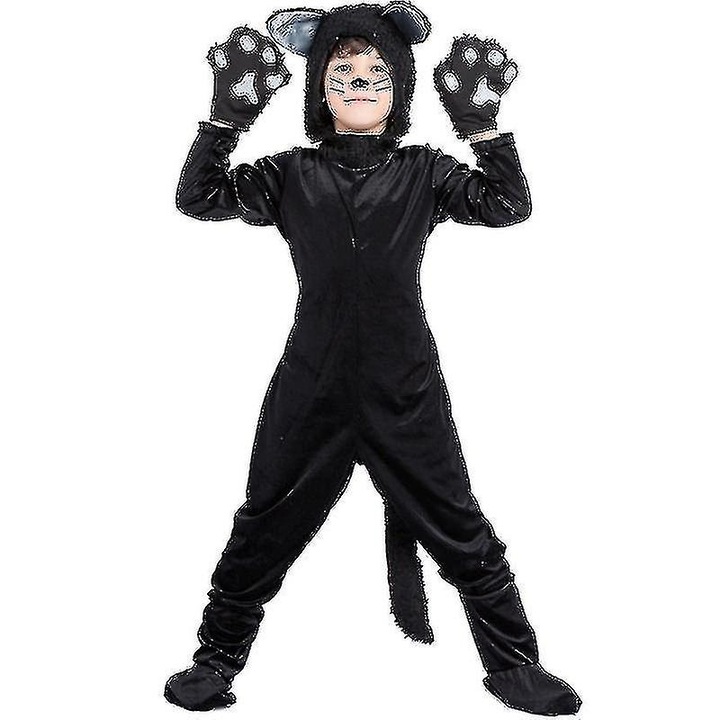 Costum de animal pentru copii, set, negru, 110x120cm