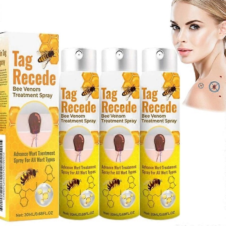 Spray pentru ingrijirea negilor cu venin de albine, 20ml, set de 3 bucati