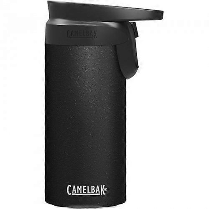 Termos din otel inoxidabil, 350ml, Camelbak negru, izolatie vid, capacitate de 10 ore rece, 5 ore cald, design cu logo