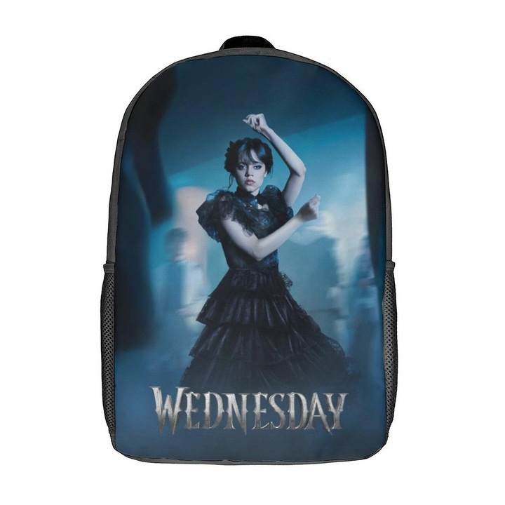 Nagy iskolatáska, 41x30x11.5cm, poliészter anyag, ergonomikus kialakítás, sokszínű