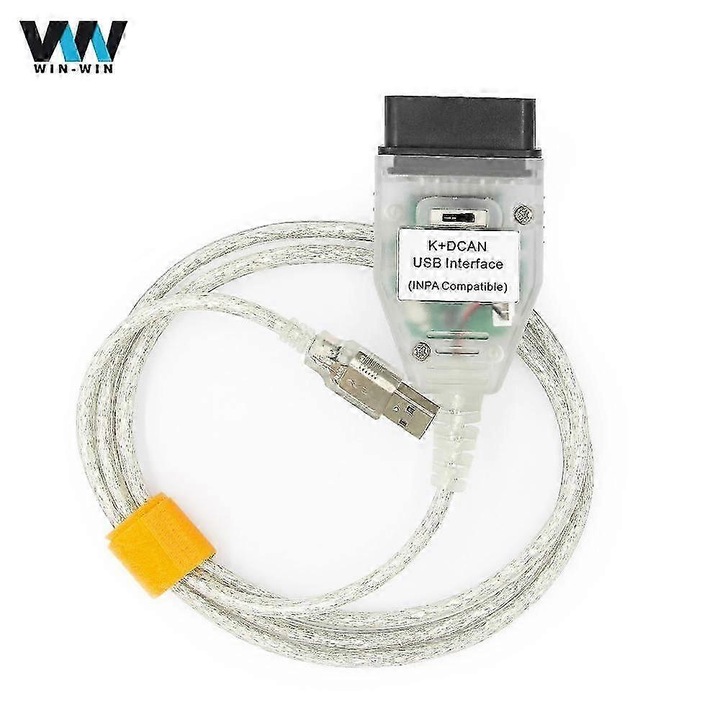 Tester diagnostic BMW INPA K+CAN cu chip FT232RL, cablu USB OBD2, 8 pini, 1998-2013