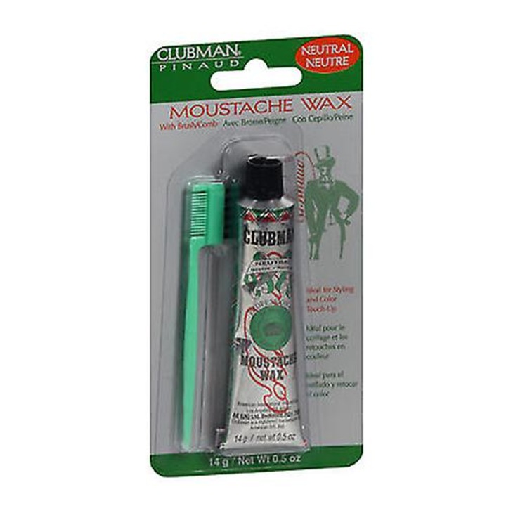 Восък за мустаци с четка, Клубман, 14г, неутрална