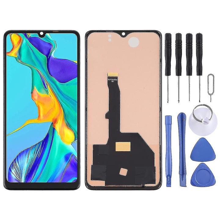Ecran TFT LCD pentru Huawei P30 Pro cu asamblare digitizator, fara suport pentru identificarea amprentei